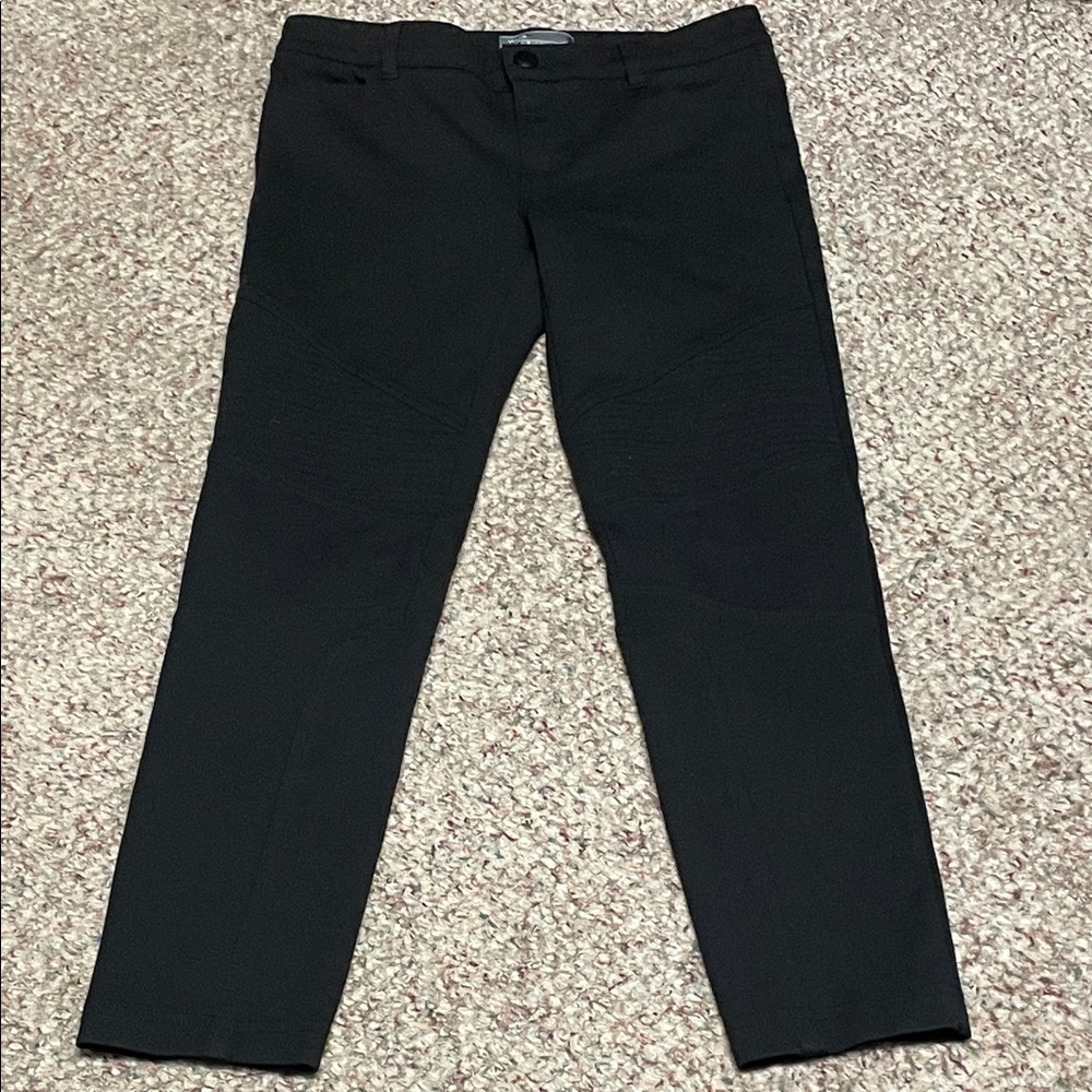 Vince Black horseback riding style patterned slim stretchy Pants- like new
